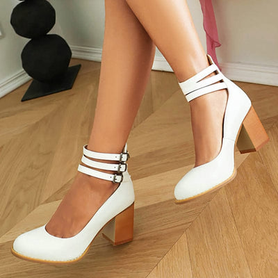 Ariana | Triple Buckle Heels